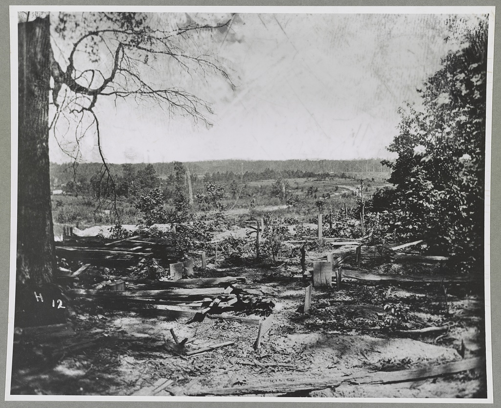 Photograph of the Peach Tree Creek battlefield, Georgia, by George N. Barnard